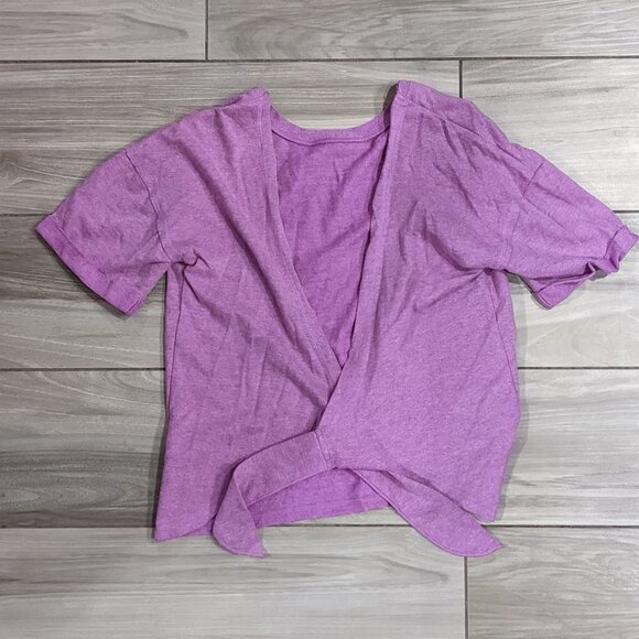 🧡 Victoria's Secret Orchid Soft Wrap Around Short Sleeve Top - Picture 1 of 2